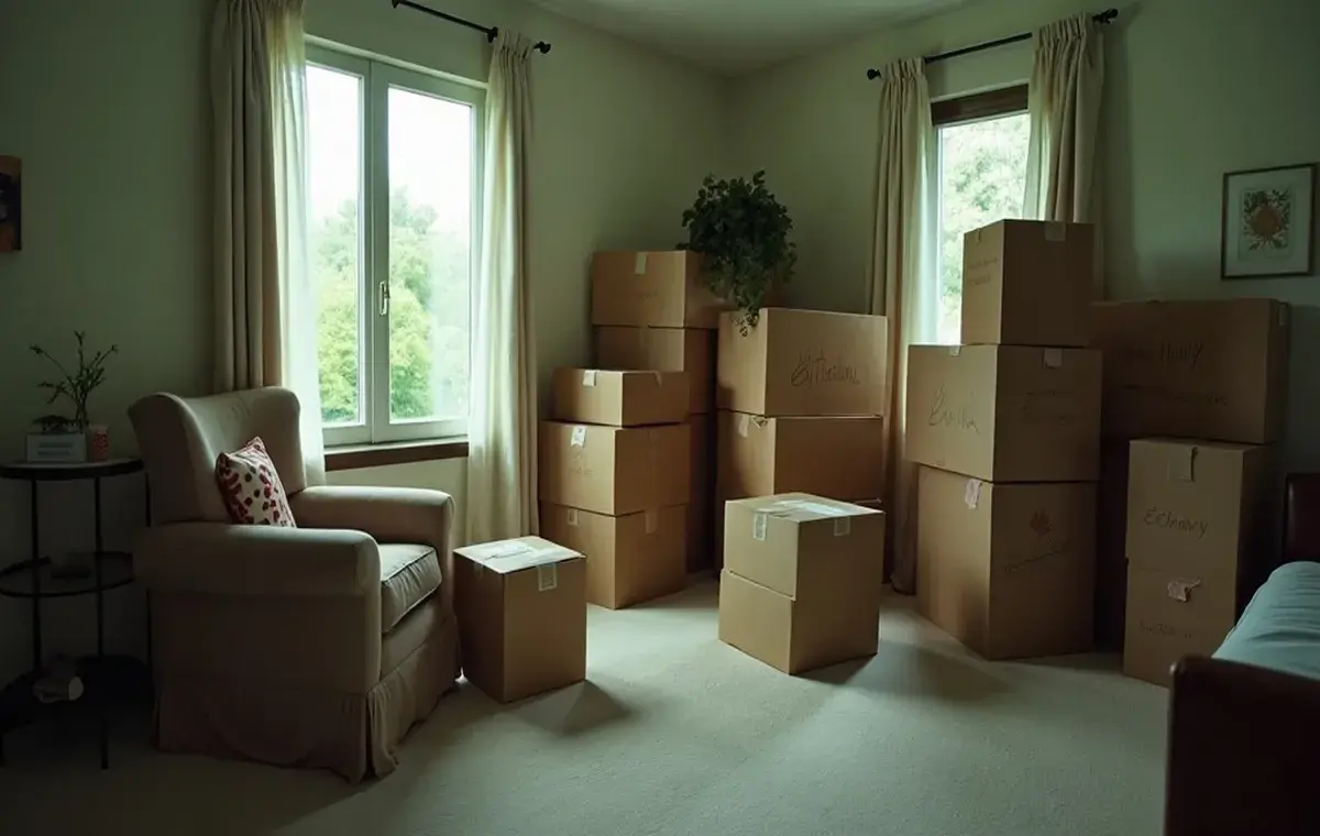 Estate cleanout service visual with respectful whole-home removal styling