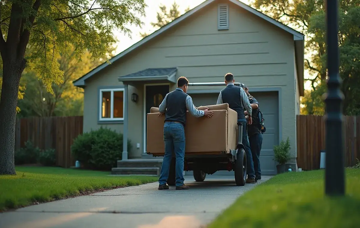 Furniture removal service visual with couch and residential pickup styling